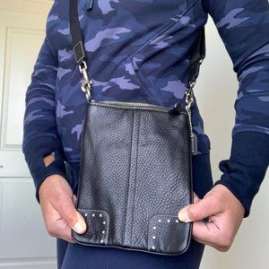 Coach Black Pebbled Leather Crossbody